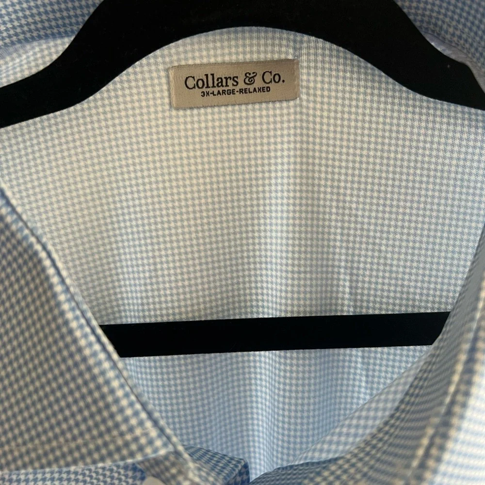 Collars & Co Men's Light Blue Polo with Point Collar - Comfortable Everyday Wear - Picture 3 of 3